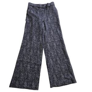 Black and white woman's wide leg high waisted dress pants XL